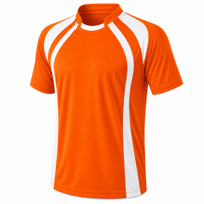Camiseta Dínamo Naranja Blanco Personalizable | Confección Nacional