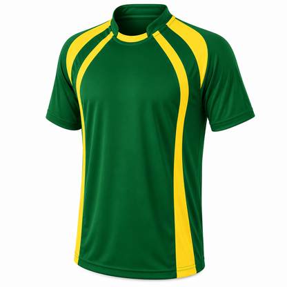 Camiseta Dinamo Verde con Amarillo DryFit Personalizable | Confección Nacional