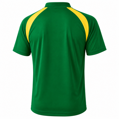 Camiseta Dinamo Verde con Amarillo DryFit Personalizable | Confección Nacional