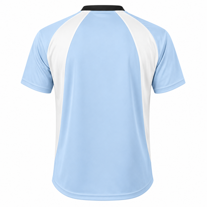 Camiseta Celeste/Blanco DryFit Personalizable | Confección Nacional