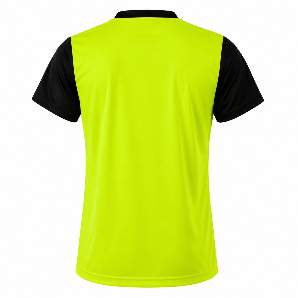 Camiseta Dama Lisa Amarilla Flúor Negro | Confección Nacional