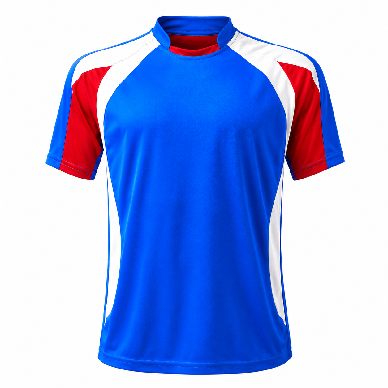 Camiseta Deportiva Modelo Océano Blanco Rojo Dryfit | Confección Nacional