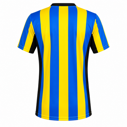 Camiseta Rayada Amarillo Azul Negro DryFit – Confección Nacional