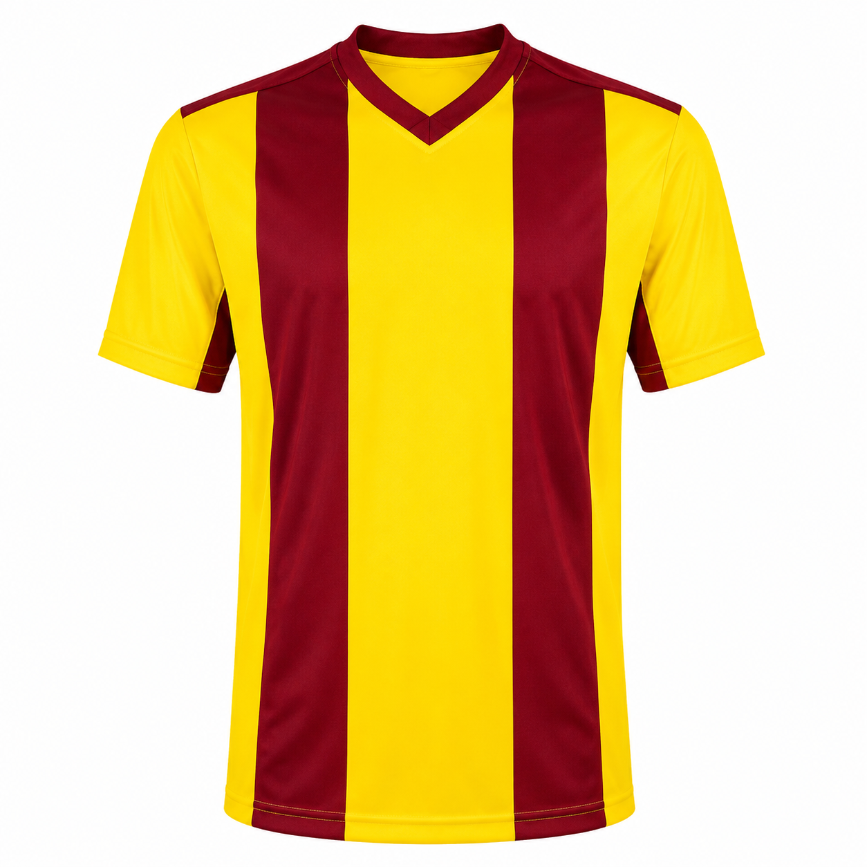 Camiseta Rayada Amarillo Burdeo DryFit – Confección Nacional