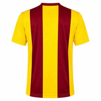 Camiseta Rayada Amarillo Burdeo DryFit – Confección Nacional