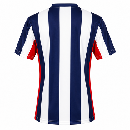 Camiseta Rayada Blanco Azul Marino Rojo DryFit – Confección Nacional