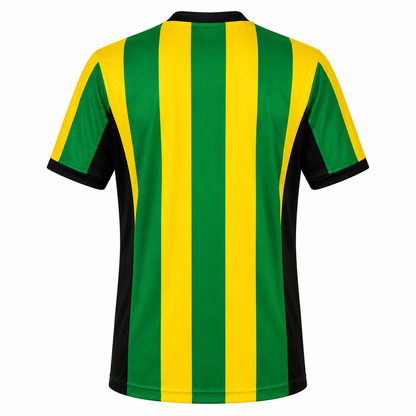 Camiseta Rayada Verde Amarillo Negro DryFit – Confección Nacional