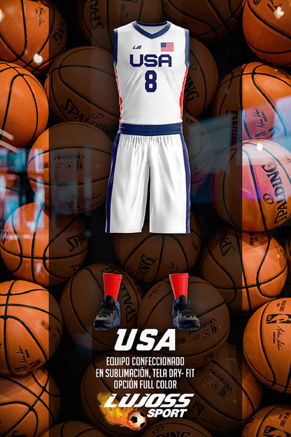 Equipo sublimado basquetbol personalizadas adulto