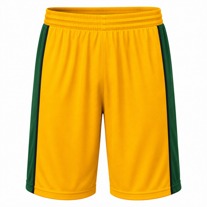Equipo de Básquetbol Mundial Varón Oro/Verde/Negro DryFit Confección Nacional | LJS