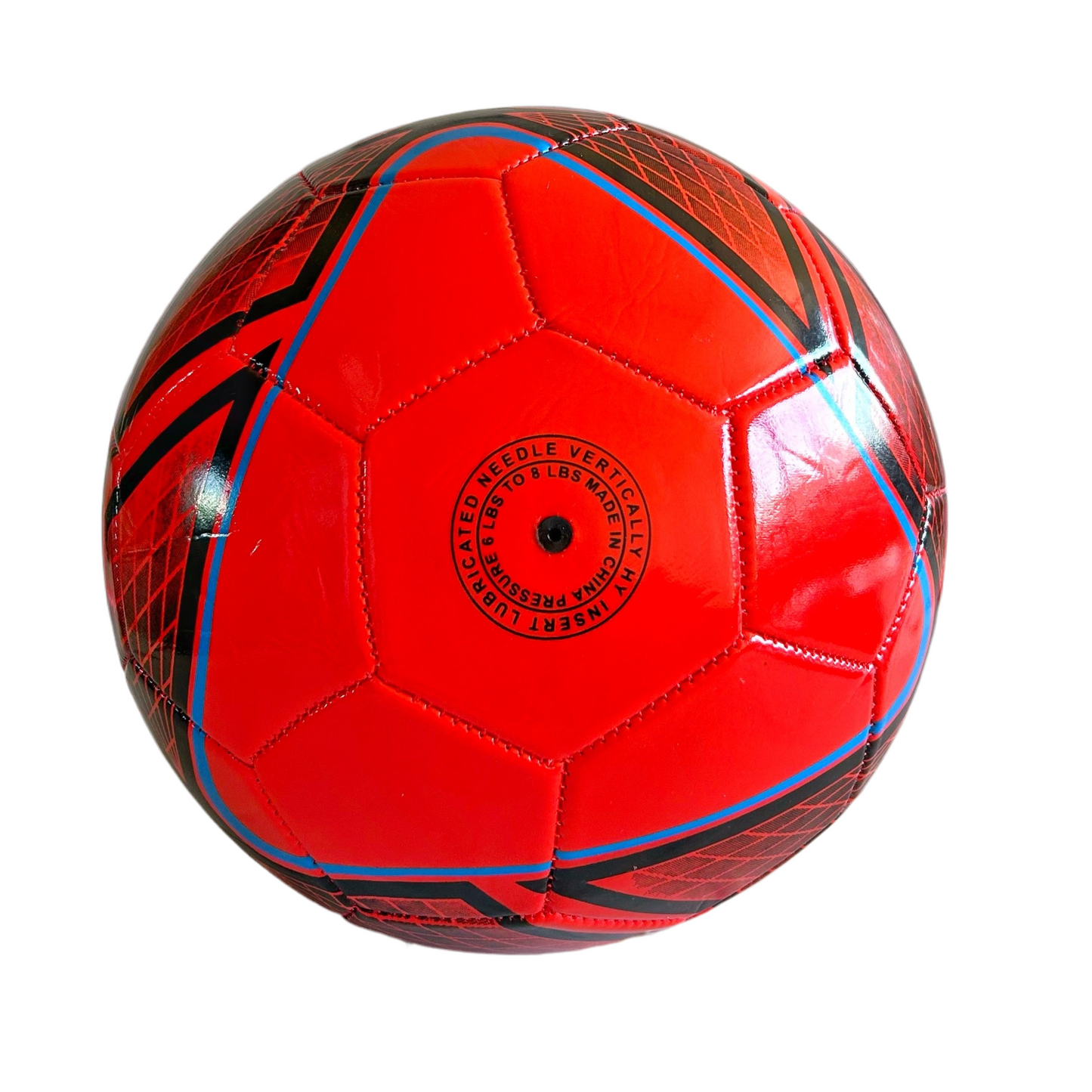 Balón fútbol N°5 Rojo - Negro - Azul