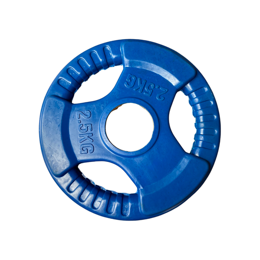 Disco olimpico engomado con tomadera 2,5 kg