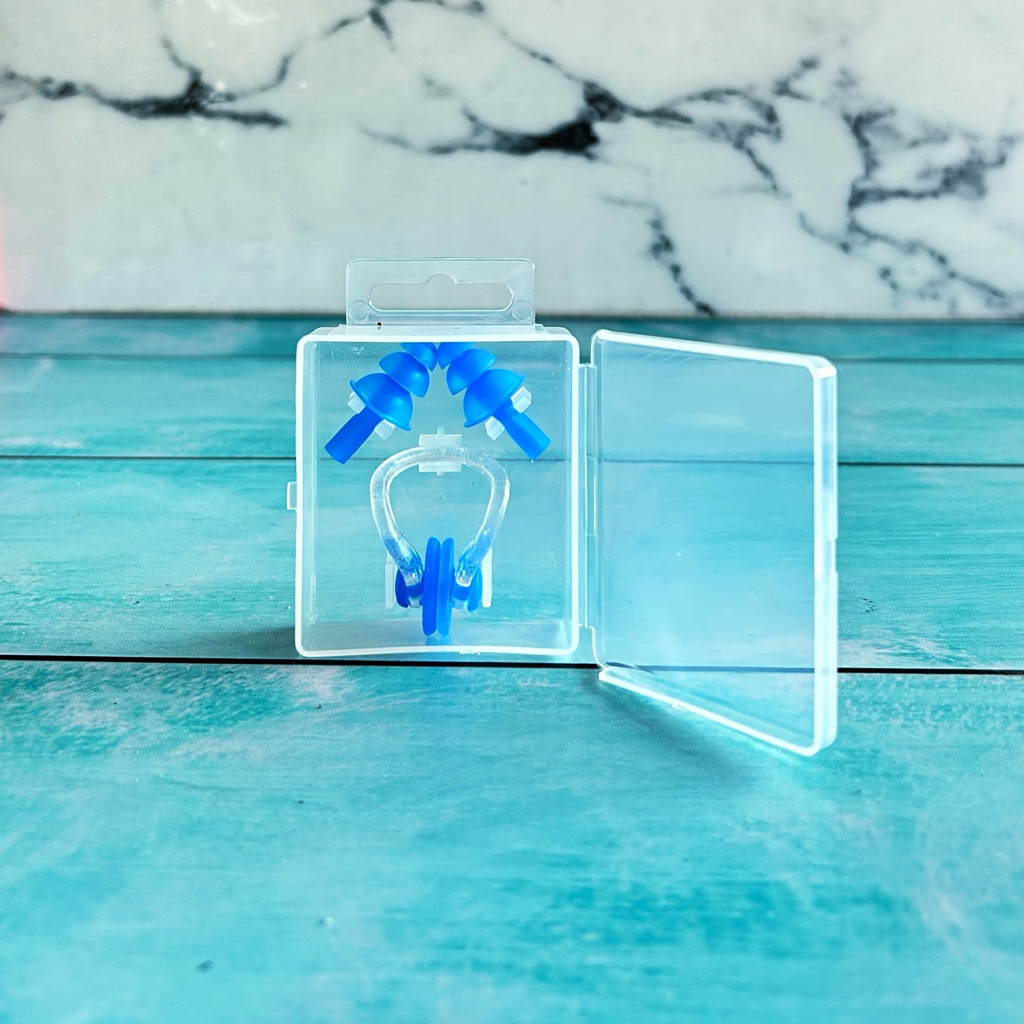 Set tapones de oídos + naricera, natación