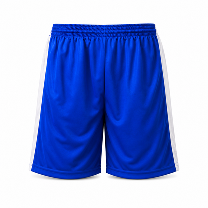 Short Azul aplicación blanca