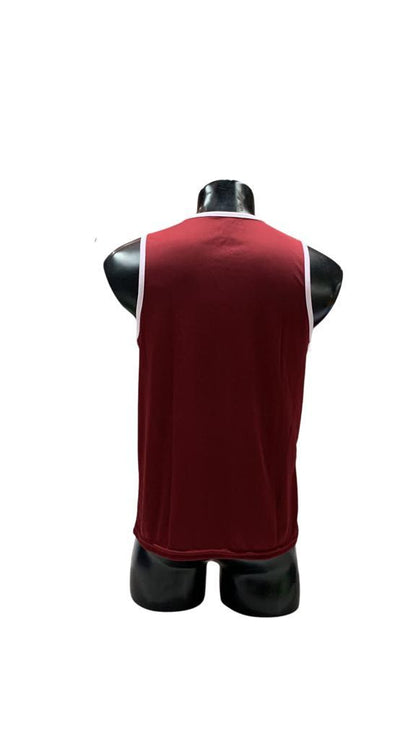 Camiseta mundial varón burdeo/blanco