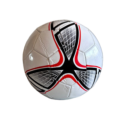 Balón fútbol eco N°5 Blanco - Negro - Rojo