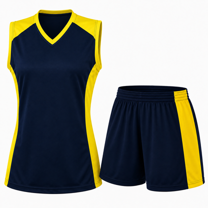Camiseta de Básquetbol Mujer Mundial Azul Marino Amarillo Villa | L | XL | LJS