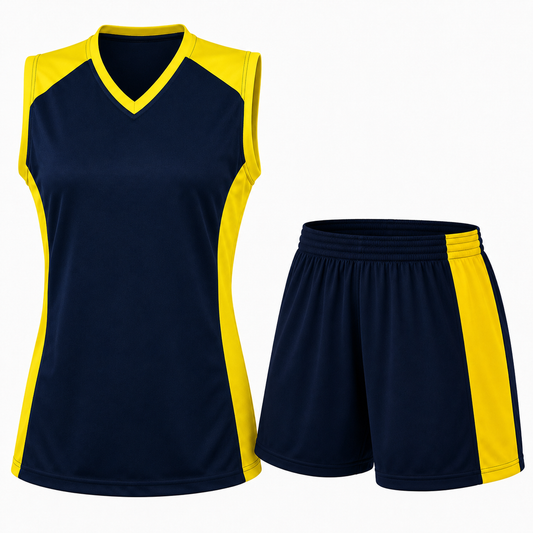 Camiseta de Básquetbol Mujer Mundial Azul Marino Amarillo Villa | L | XL | LJS