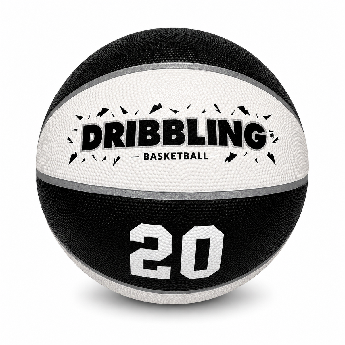 Balón Basquetbol Blanco con Negro DRB n°3 - n°5 - n°6 - n°7