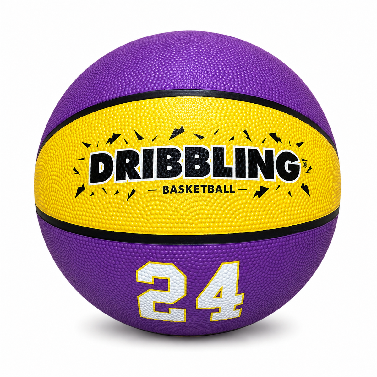 Balón Basquetbol Morado con Amarillo DRB n°3 - n°5 - n°6 - n°7