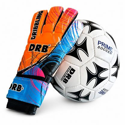 Balón De Fútbol Prime Nº5 + Guante De Arquero Jet Naranjo