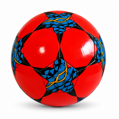 Balón fútbol eco N°5 Rojo - Azul - Amarillo - Negro