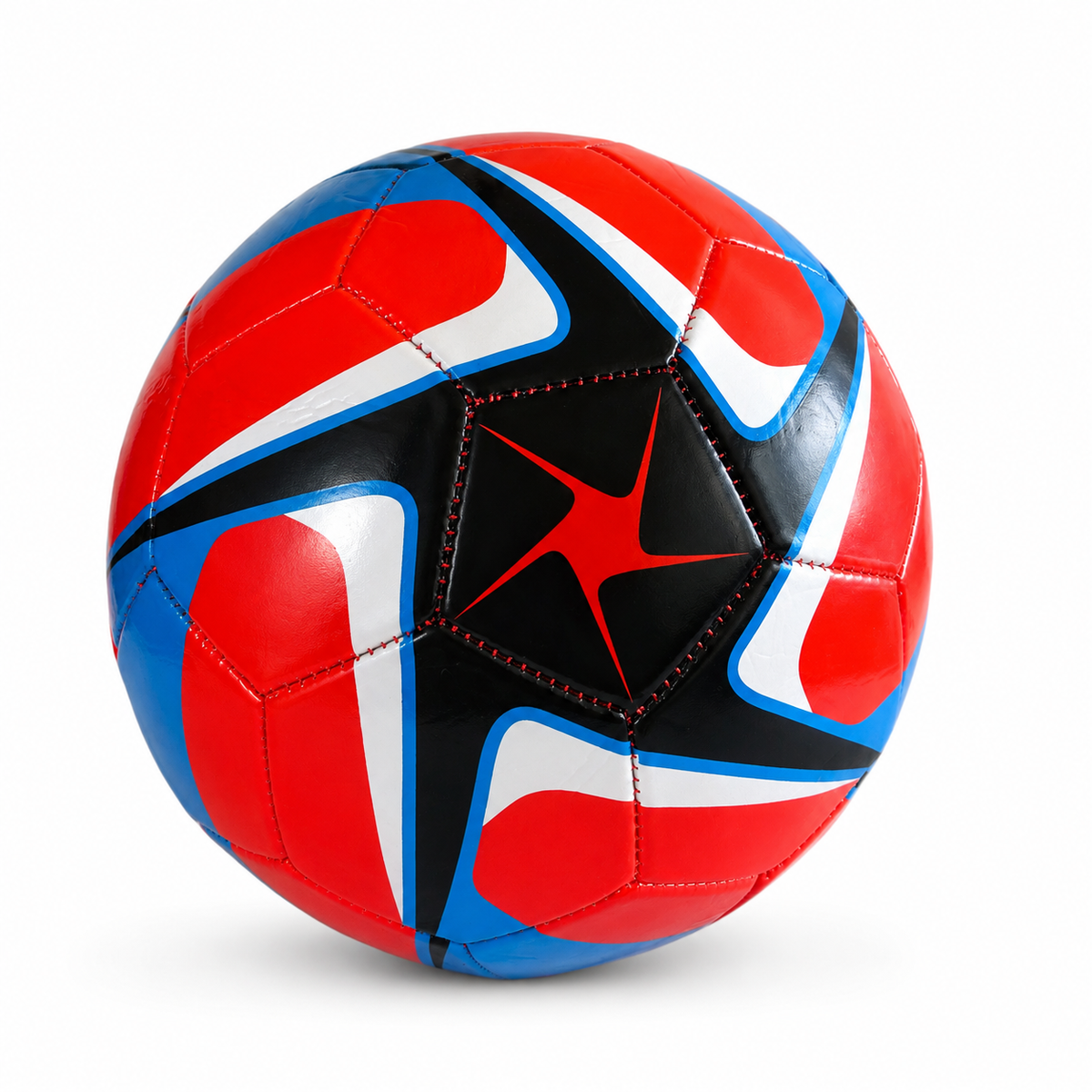 Balón fútbol eco N°5 Rojo - Gris - Negro