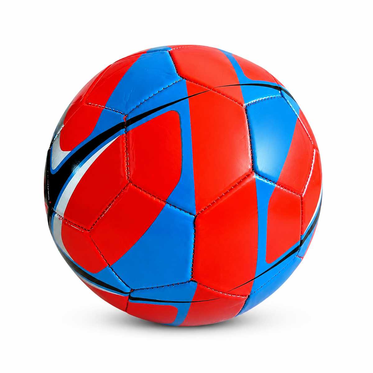 Balón fútbol eco N°5 Rojo - Gris - Negro