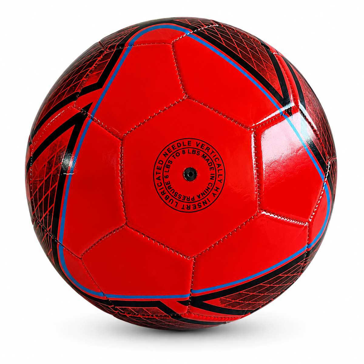 Balón fútbol eco N°5 Rojo - Negro - Azul