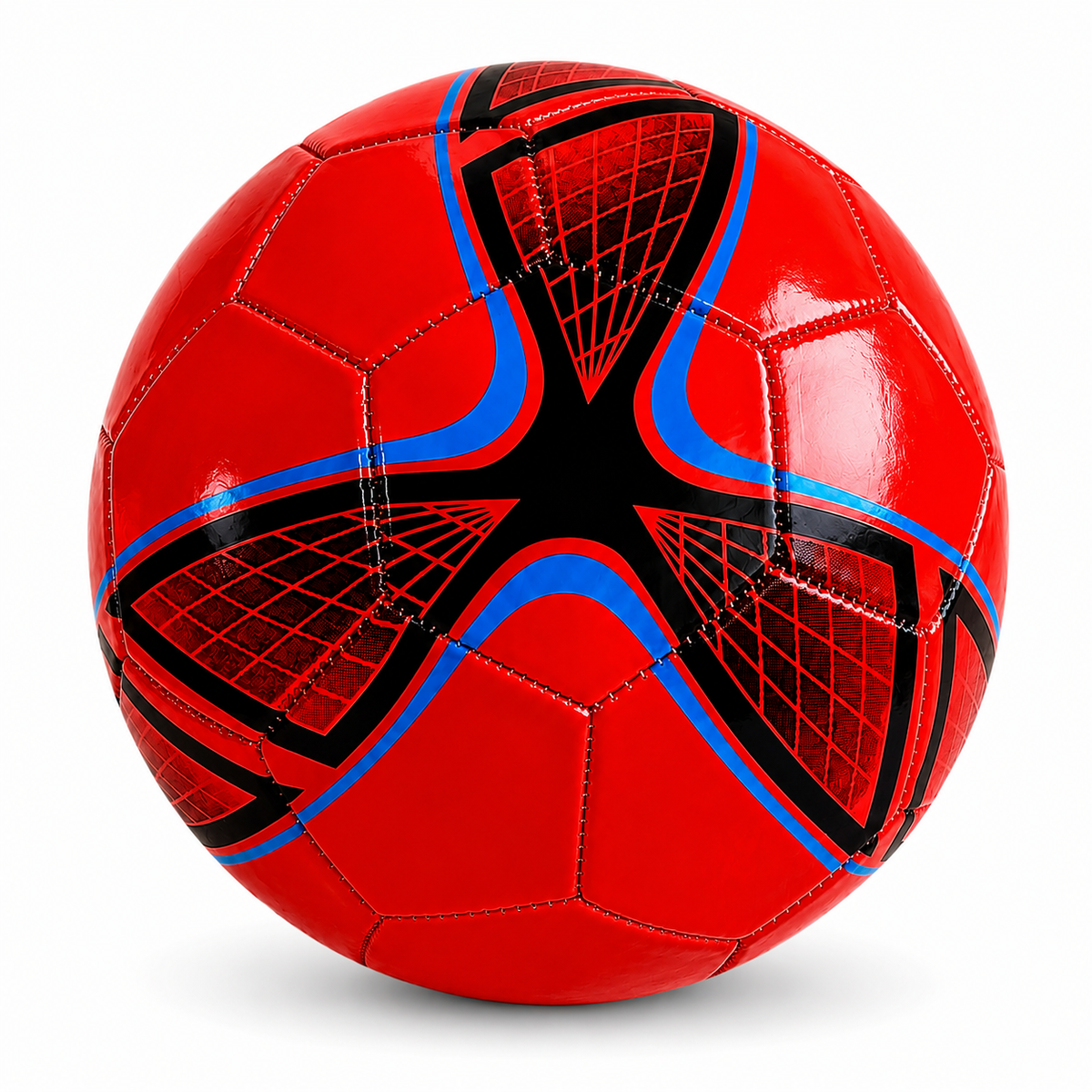 Balón fútbol eco N°5 Rojo - Negro - Azul