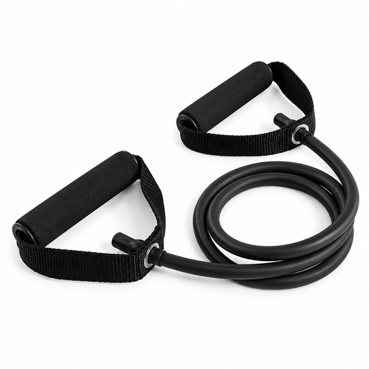 Banda de resistencia tubular con manilla negra de 30 - 35 LB