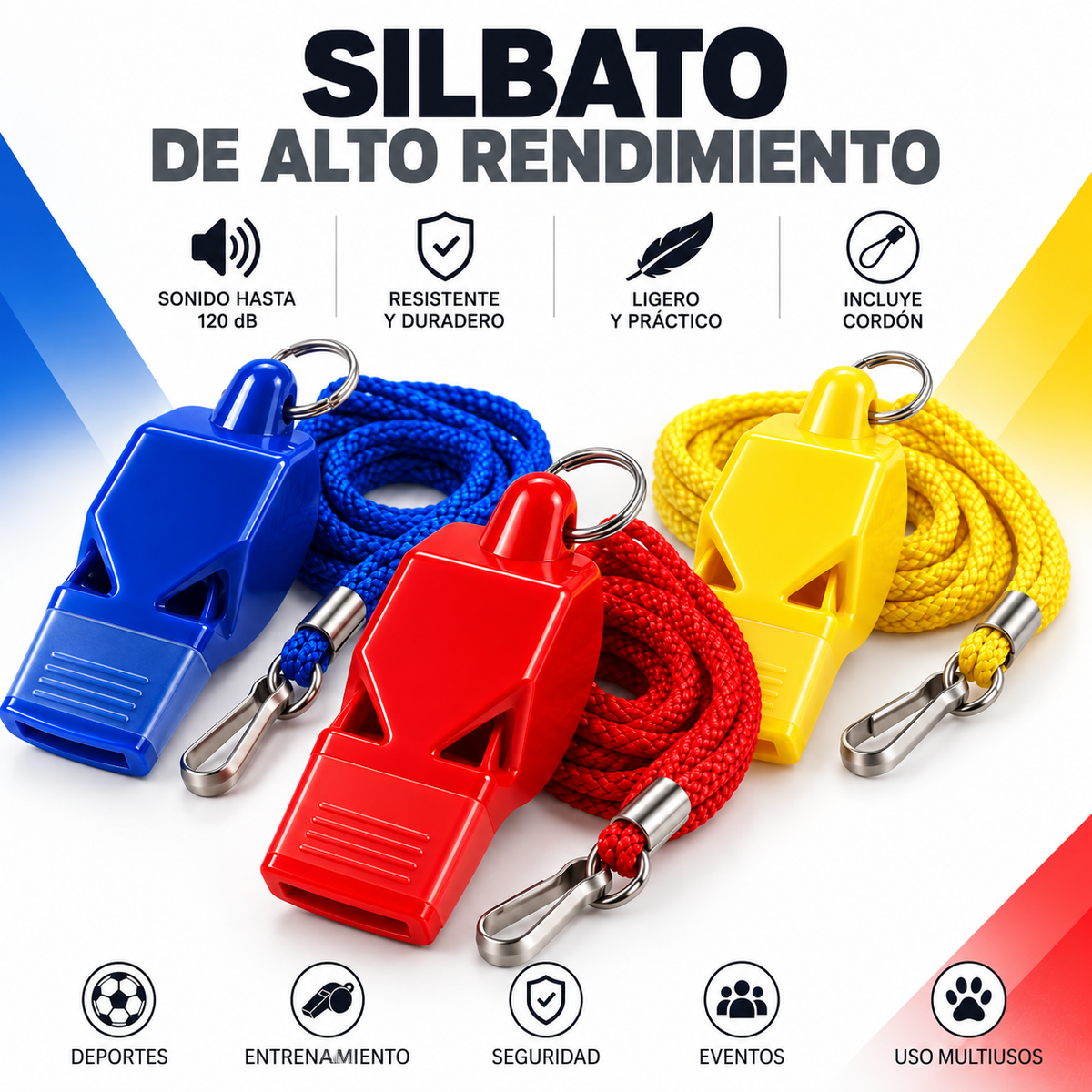 Silbato Deportivo 120 dB MK 3017