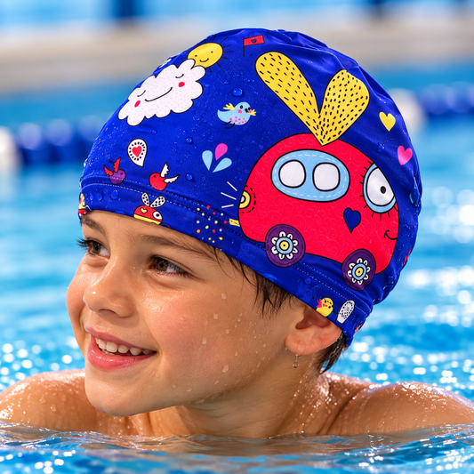 Gorro natación lycra niño de 2 a 8 años Auto
