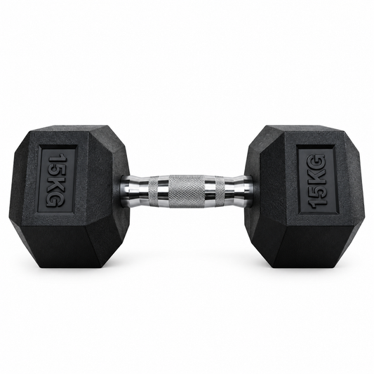 Mancuerna Hexagonal Caucho 15Kg – Unidad