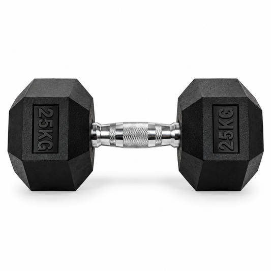 Mancuerna Hexagonal Caucho 25 Kg – Unidad