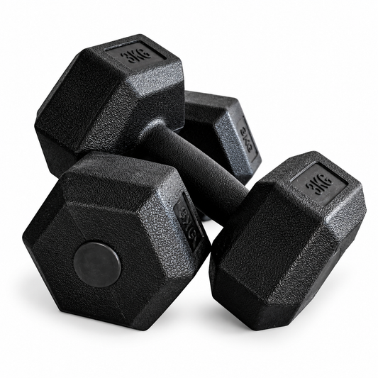 Mancuerna PVC negro 3 Kg c/u