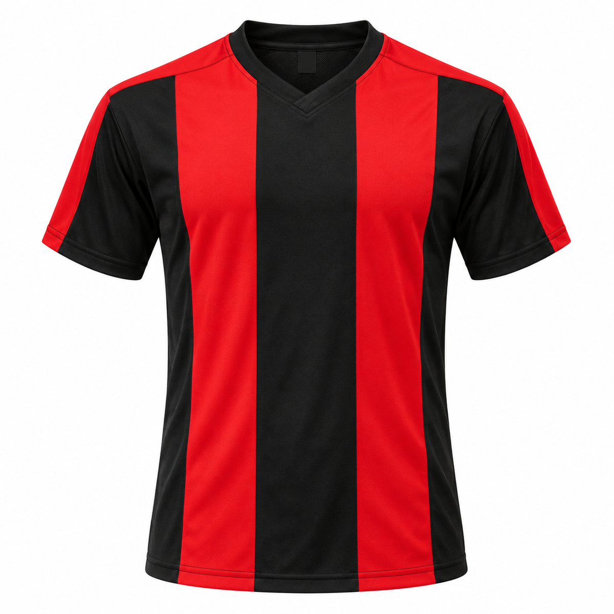 Camiseta Rayada Negro Rojo | S | M | L | XL | XXL || LJS