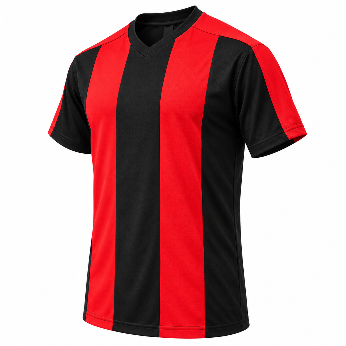 Camiseta Rayada Negro Rojo | S | M | L | XL | XXL || LJS