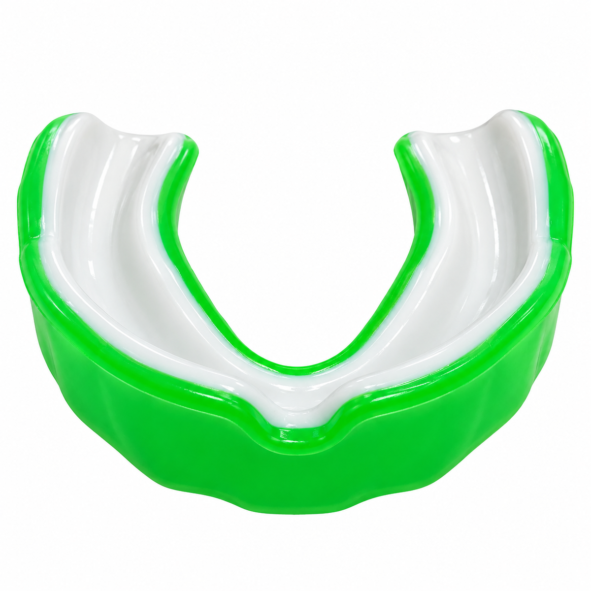 Protector bucal verde/blanco doble gel