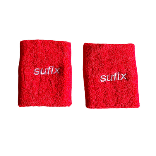 Muñequera sufix doble Par Rojo