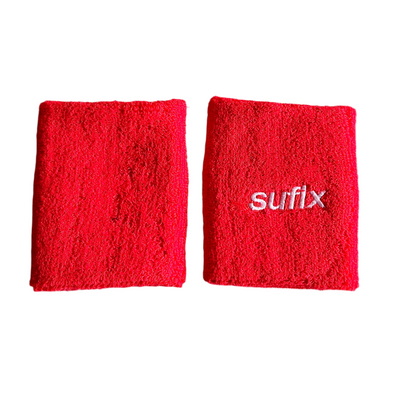 Muñequera sufix doble Par Rojo
