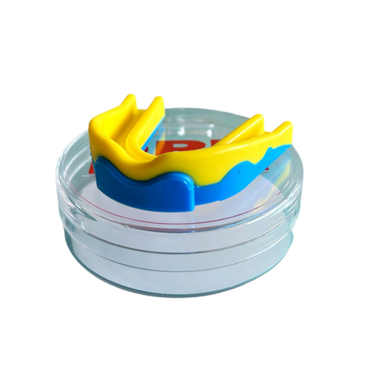 Protector bucal Junior Amarillo con Azul