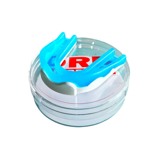 Protector bucal Junior Azul con Blanco