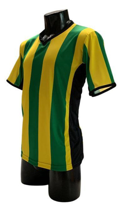 Camiseta rayada Verde - Amarillo - Negro