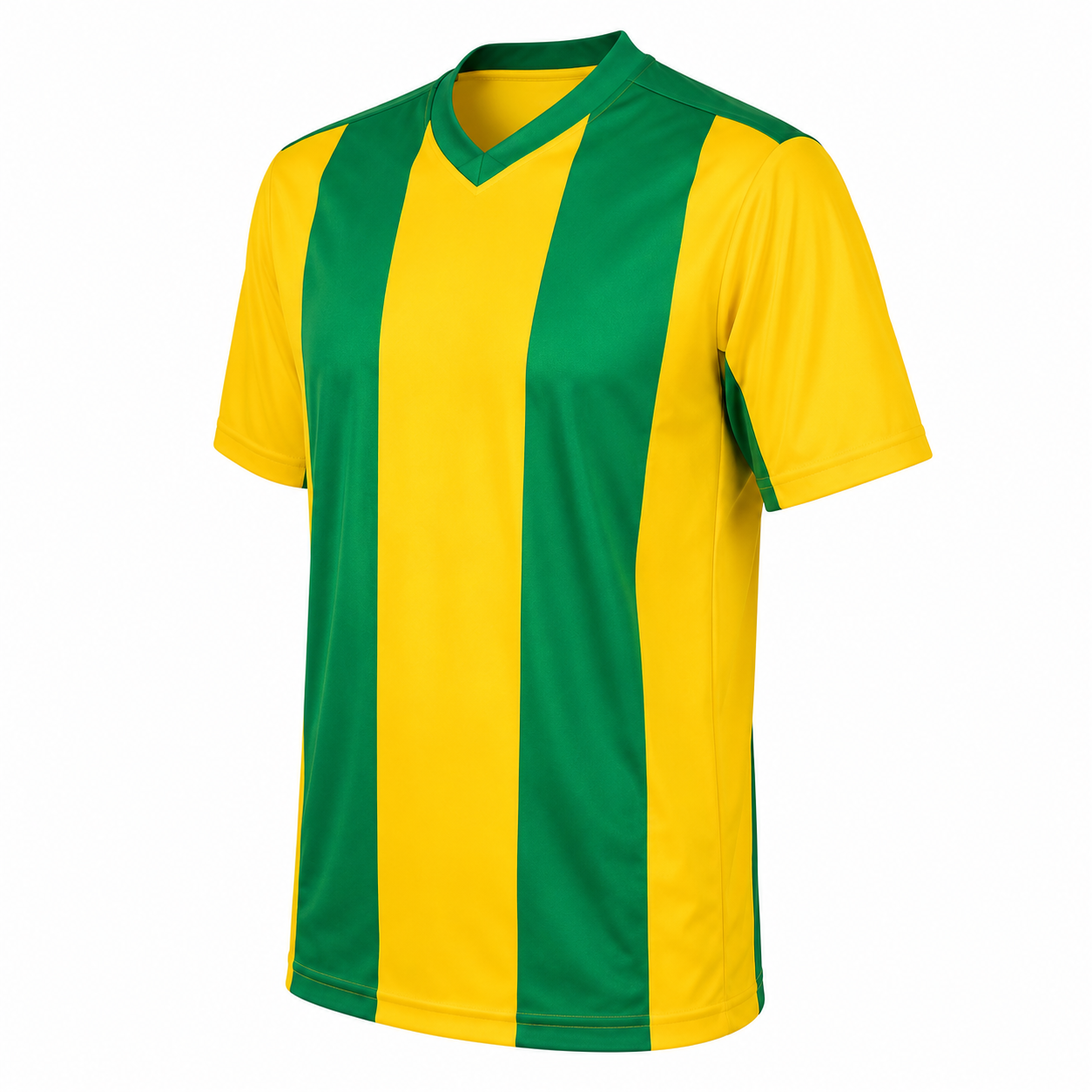 Camiseta Rayada Verde Amarillo Oro DryFit – Confección Nacional