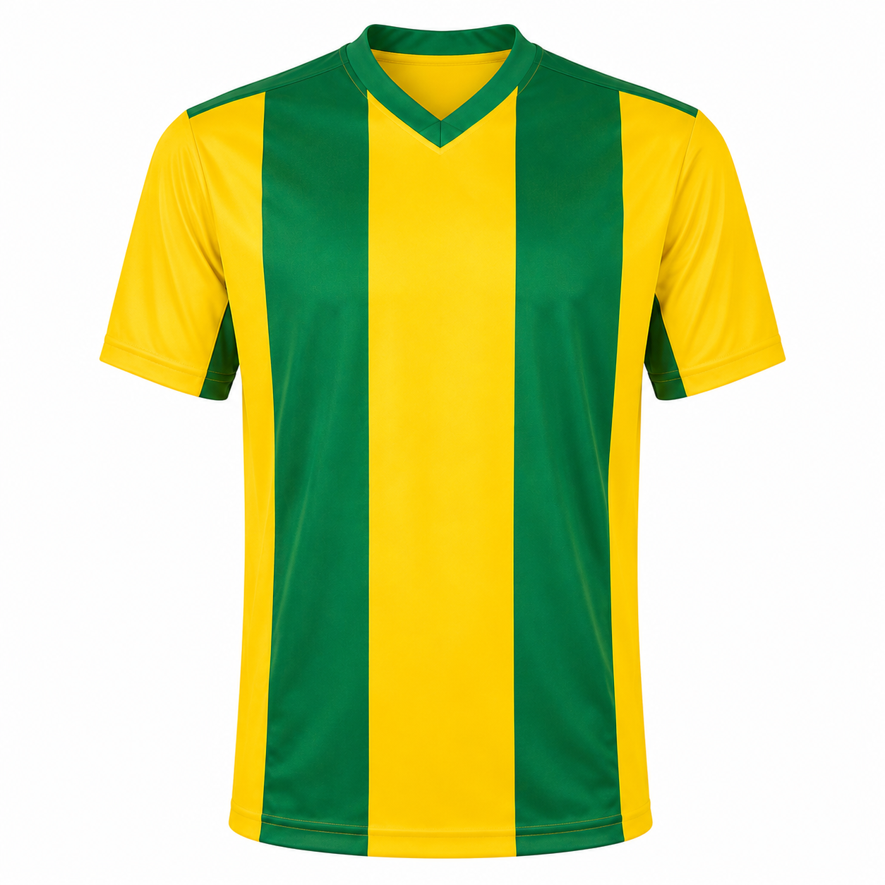Camiseta Rayada Verde Amarillo Oro DryFit – Confección Nacional