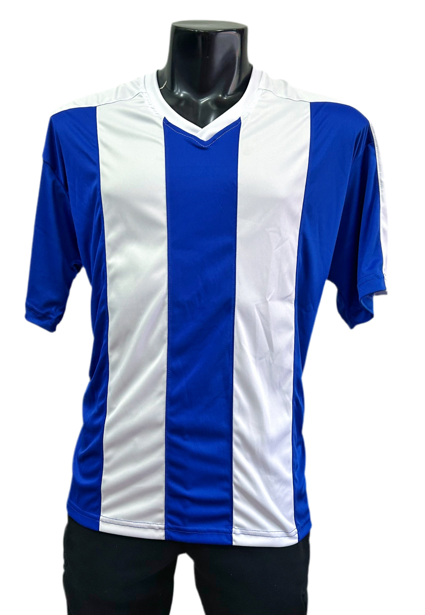 Camiseta rayada Azul - Blanco