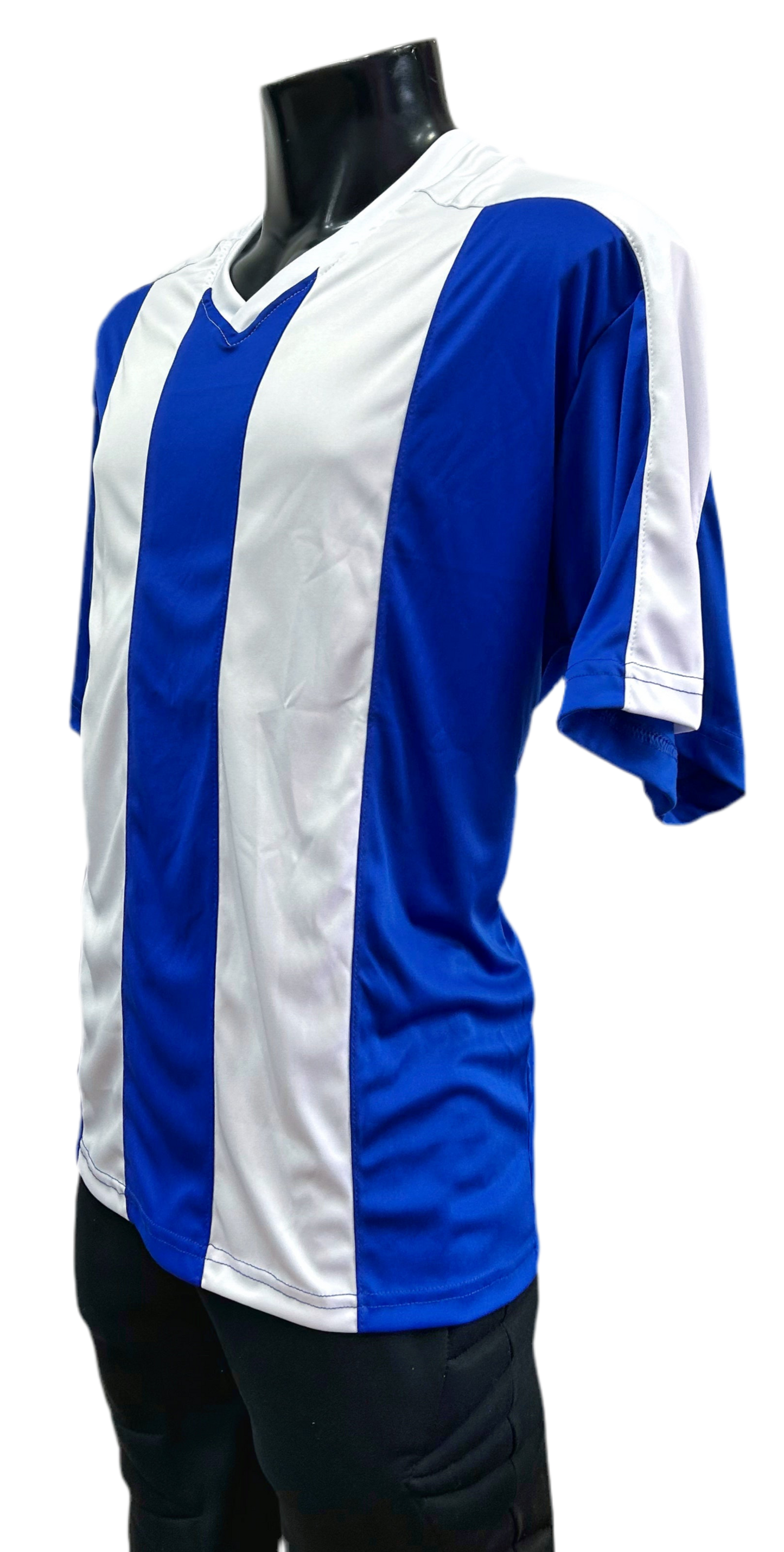 Camiseta rayada Azul - Blanco