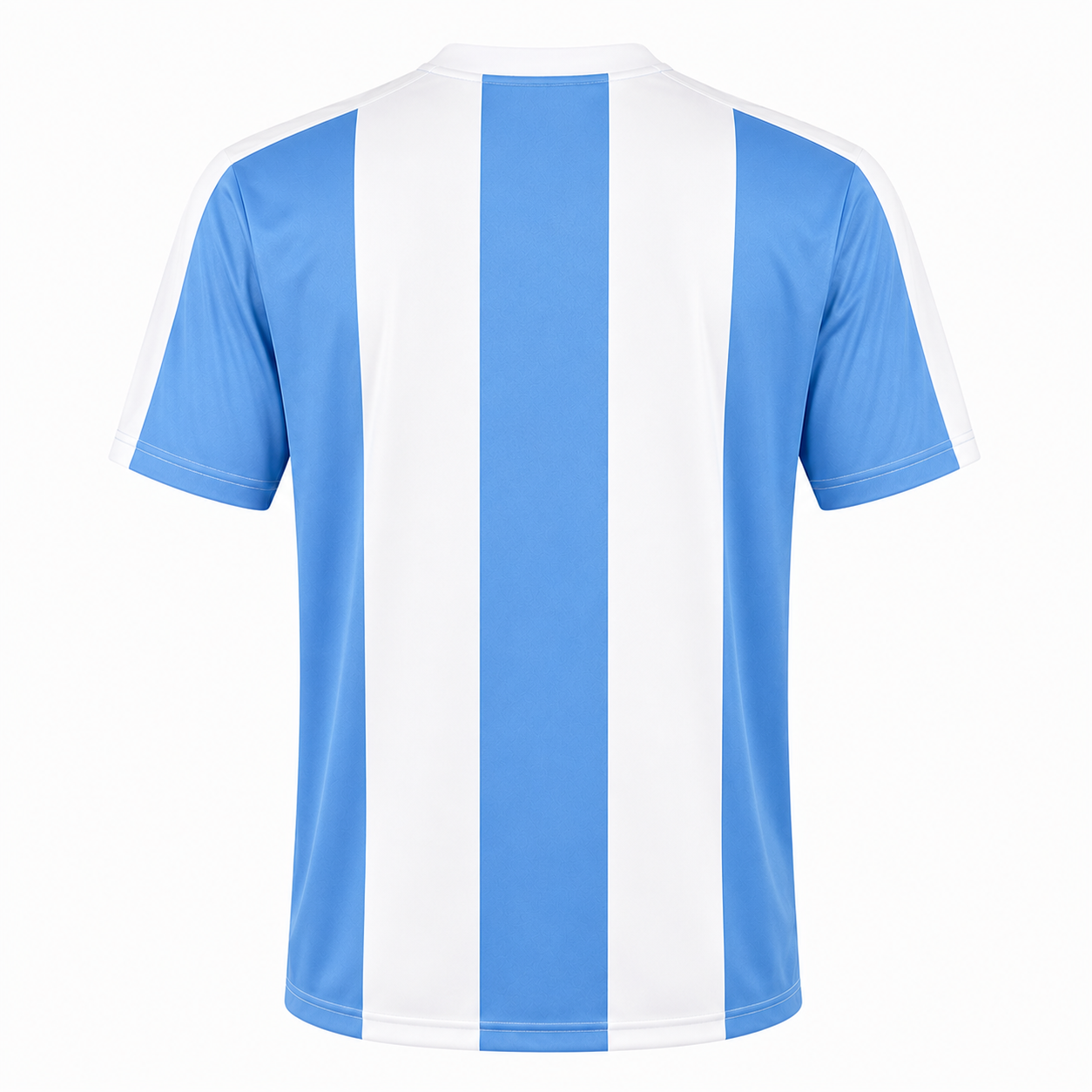 Camiseta Rayada Celeste Blanco DryFit – Confección Nacional