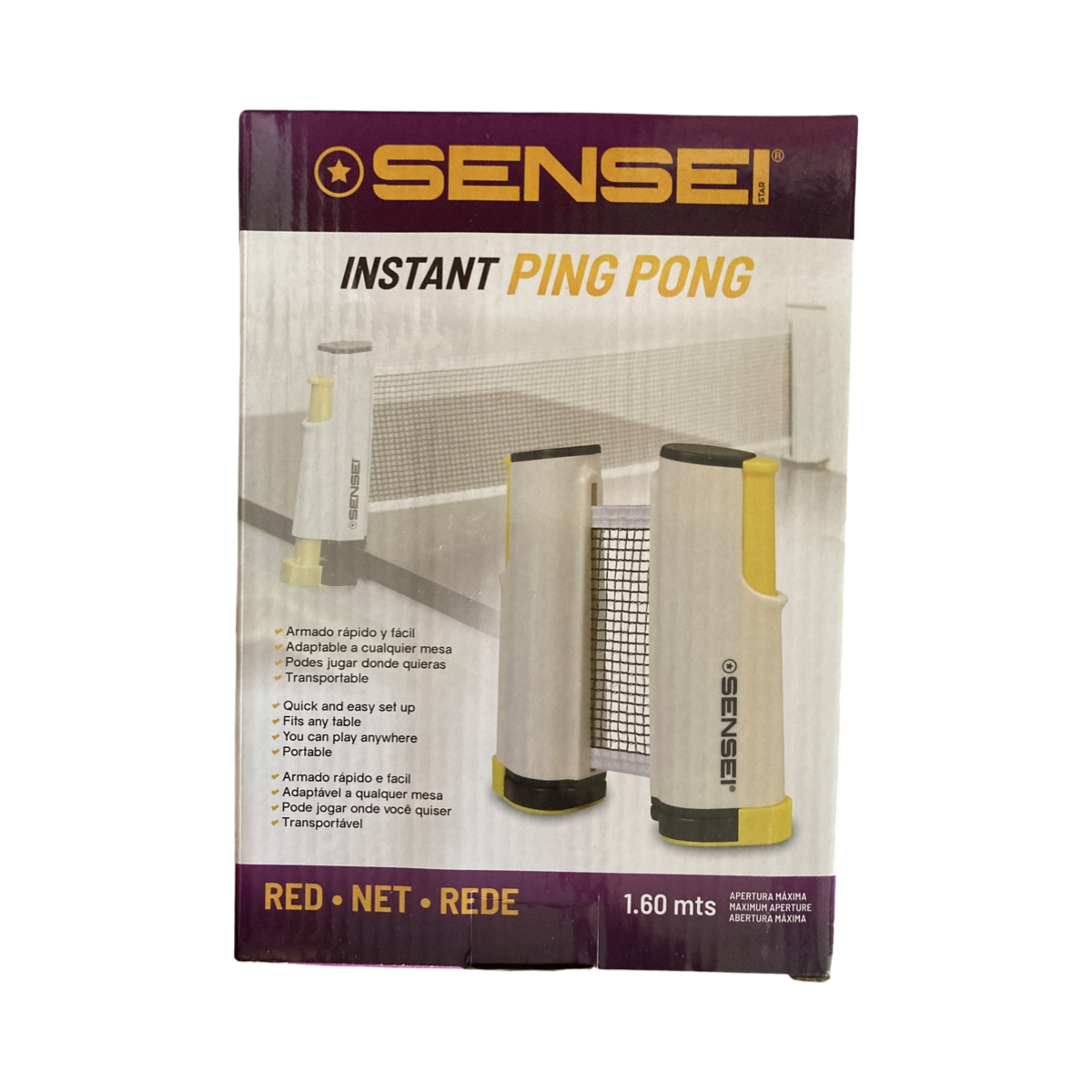 Red ping pong con soporte retractil