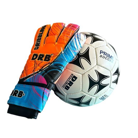 Balón De Fútbol Prime Nº5 + Guante De Arquero Jet Naranjo